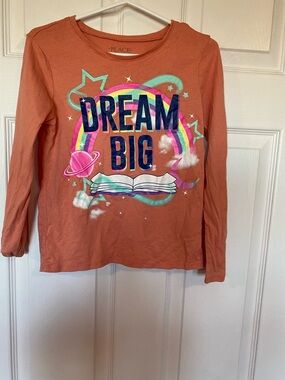 The Children's Place "Dream Big" Rainbow Galaxy Graphic Tee - Size M 7/8